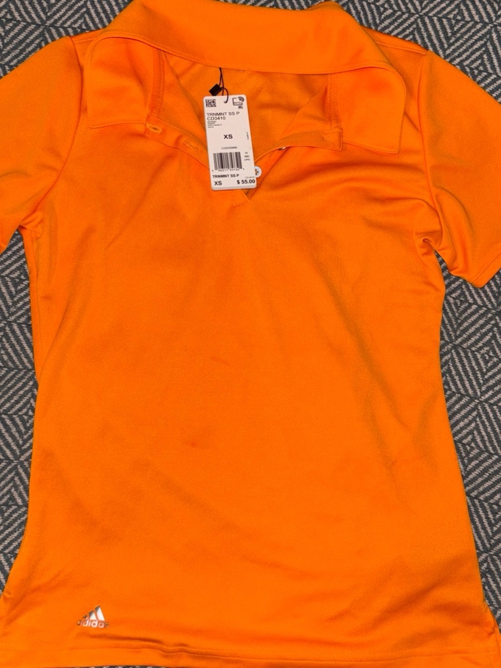 adidas NWT Orange Short Sleeve Golf Polo Top